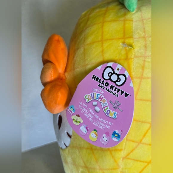 New Large 16 Inch Hello Kitty Yellow Pinapple Squishmallo Saniro NWT - Picture 2 of 7